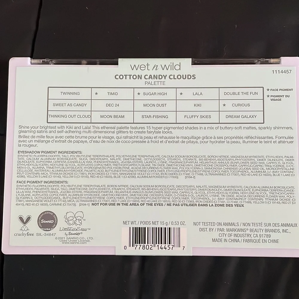 Wet n Wild Little Twin Stars Cotton Candy Clouds Artistry Palette - Picture 5 of 7